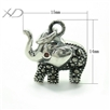 925银马克赛小象，规格：14x15mm，DIY手工配件，手串配件，泰银配件