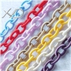 手工制作丝绸链循环线，规格：11x8x2mm，尺寸：35.5寸，手工饰品线，
