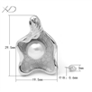 925银珍珠坠扣镀白金，规格：19.5x29.5mm，珍珠项链扣 银，珍珠项链925银扣子，珍珠扣配件厂家