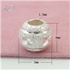 925银车花珠，规格：5mm 孔径：1.5mm，925银饰品，银珠子，银隔珠