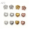990银心形珠，规格不同，3d银珠，3d银s990，手链串件厂家直销