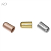 925银封口管银镀白金，规格：3x5mm 孔径：2.2mm，绳尾扣，绳尾夹扣，绳扣配件