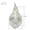 银福灯笼铃铛配件，规格：9x13.6mm，银首饰，银吊坠，银饰批发