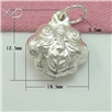 925银狮子头铃铛配件，规格：10.5x12.5mm，银首饰配件，吊坠铃铛，925银配件