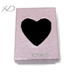 时尚情侣戒指盒，珠光纸包装盒，规格：7.5x5.5x3cm，开窗心形项链盒，精美包装盒