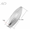 925银直纹橄榄珠配件，规格：5x15.2mm 孔径：1mm，925银珠子，银珠子 隔珠，diy银珠
