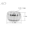 925银直纹算盘珠子配件，规格：3.5x6.3mm 孔径：1.6mm，银隔珠，925银珠批发，银珠子，银珠手串