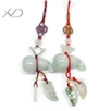 中国结葫芦形玉石挂饰，长度：120mm，中国结装饰挂件