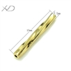 925银扭纹通管镀黄金，规格：1.7x15mm 孔径：0.7mm，银饰，银管，DIY配件