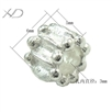 925银花柱隔珠，规格：5x6mm 孔径：3mm，银配件，925银饰配件，手串隔珠