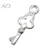 925银小钥匙吊件，规格：6x16mm，DIY银配件，925银，手串配件批发