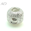 925银钉沙车花珠，外径：6mm，孔径：2.3mm，银饰品，小银珠，DIY银珠子手链