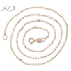 925银闪珠链镀玫瑰金，规格：1.5mm 尺寸：16寸(40厘米)，925银，项链 女，玫瑰金链批发